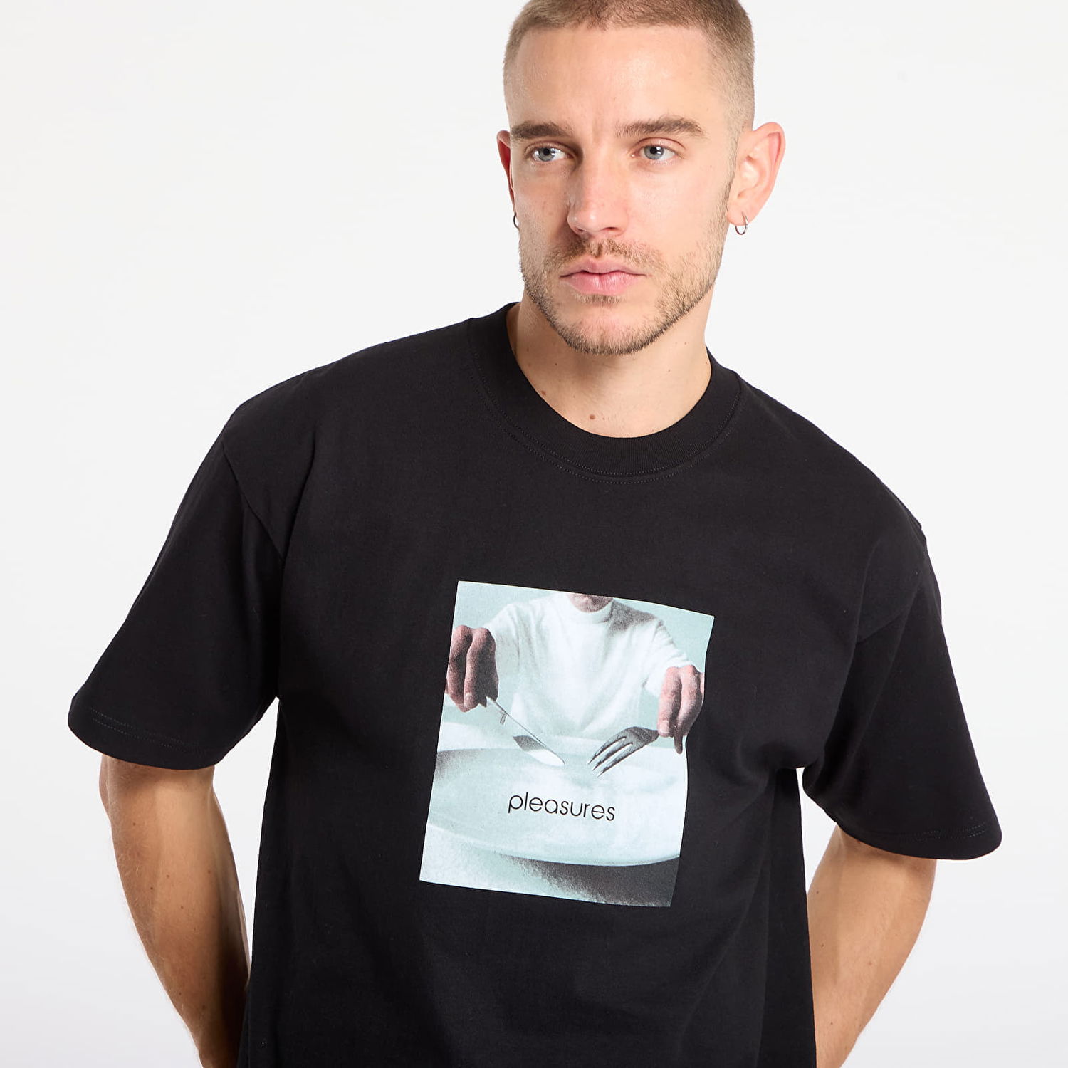 T-shirt Pleasures Breakfast T-Shirt Sort | P25F087-BLACK, 1