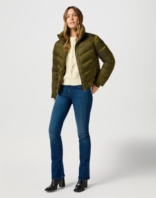 Puffer jakke Wrangler Wrangler Short Puffer Jacket Grøn | 112356502:XS, 0