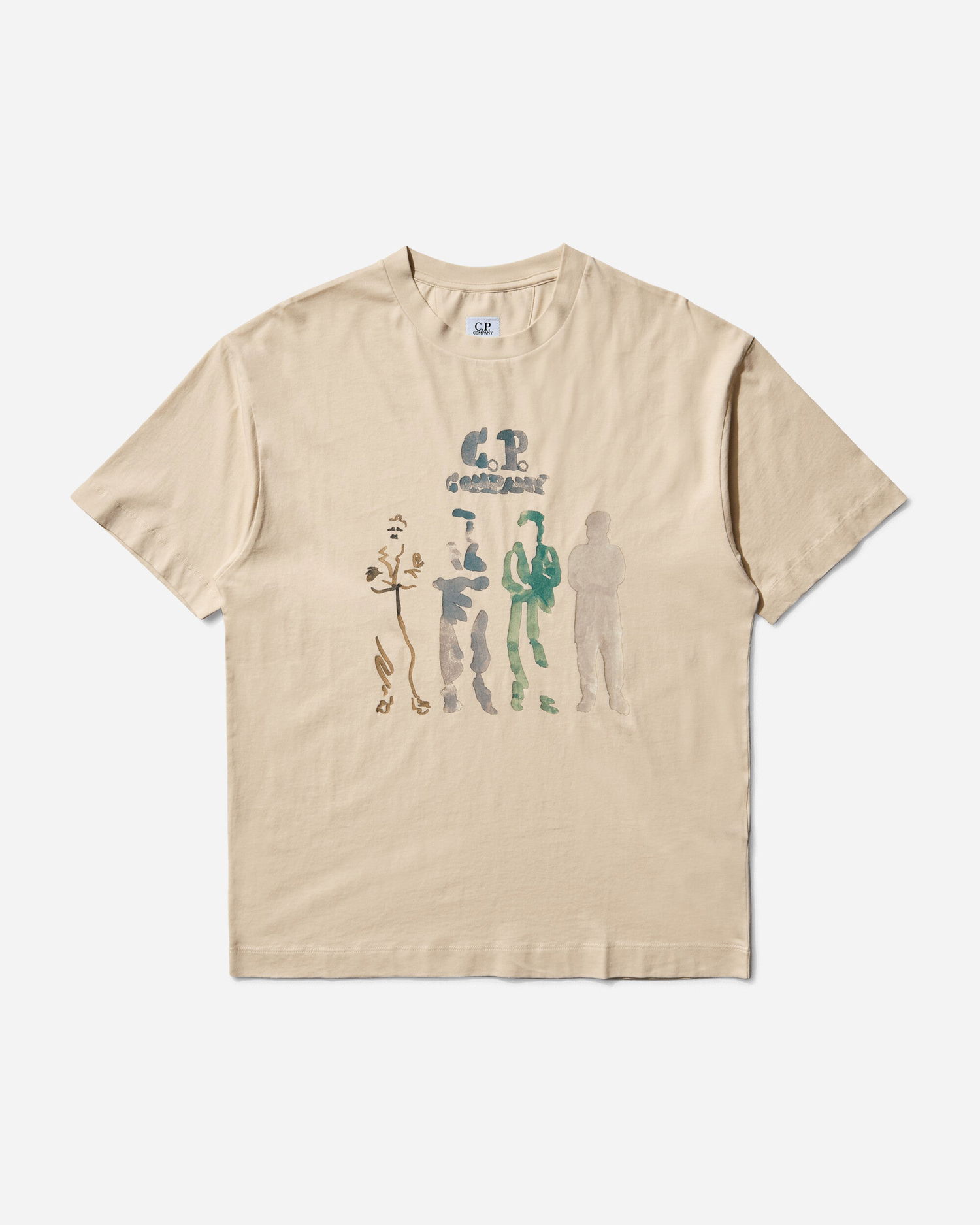 T-shirt C.P. Company 30/1 Jersey Graphic T-Shirt Beige | 19CMTS105A-005100W 402, 1