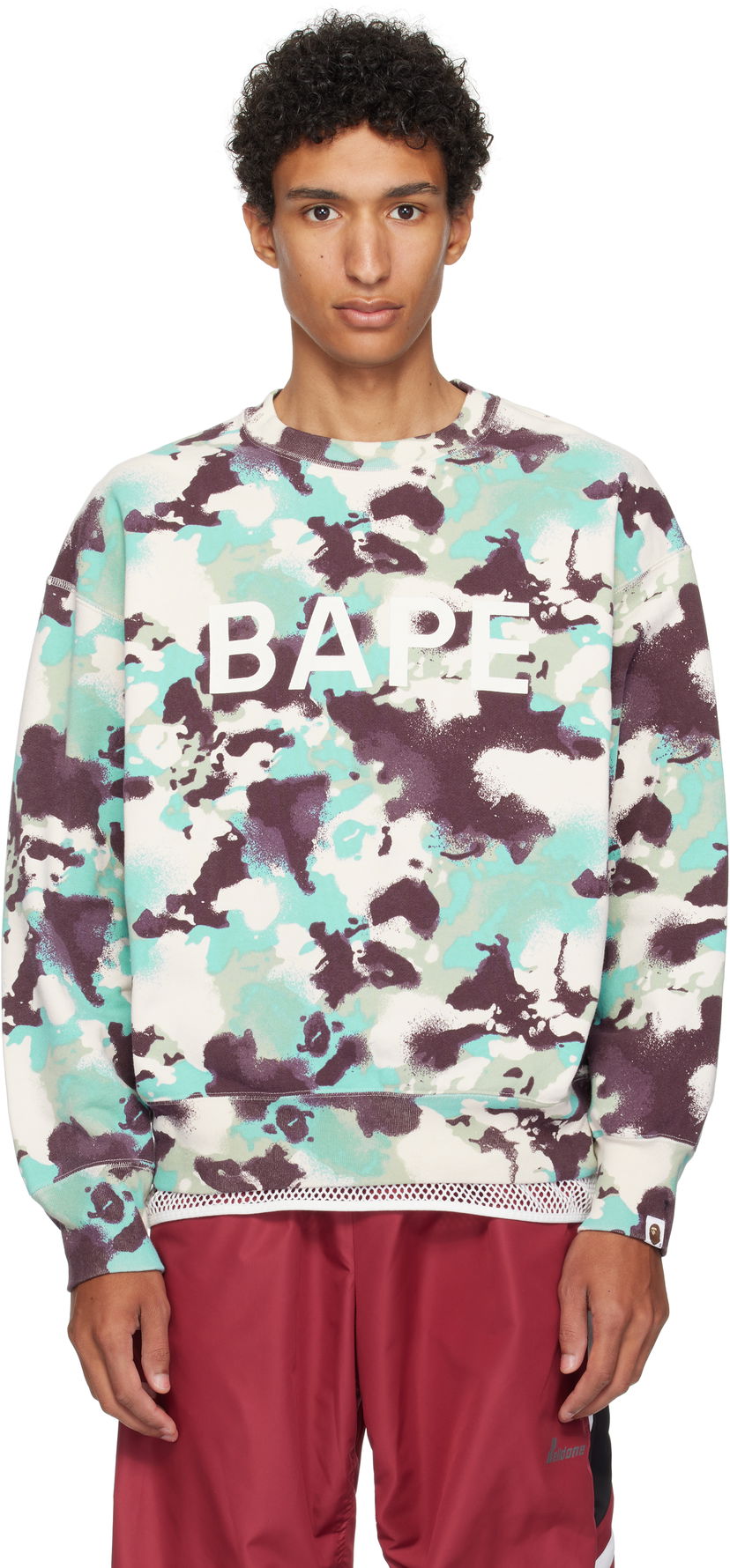 Sweatshirt BAPE A Bathing Ape Map Camo Crewneck Sweatshirt Flerfarvet | 001SWL301001M