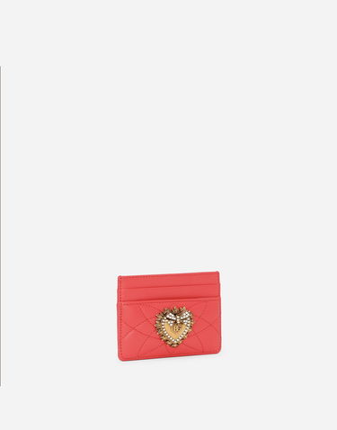 Tegnebog Dolce & Gabbana Leather Card Holder With Jeweled Heart Rød | BI0330AV96787550, 1
