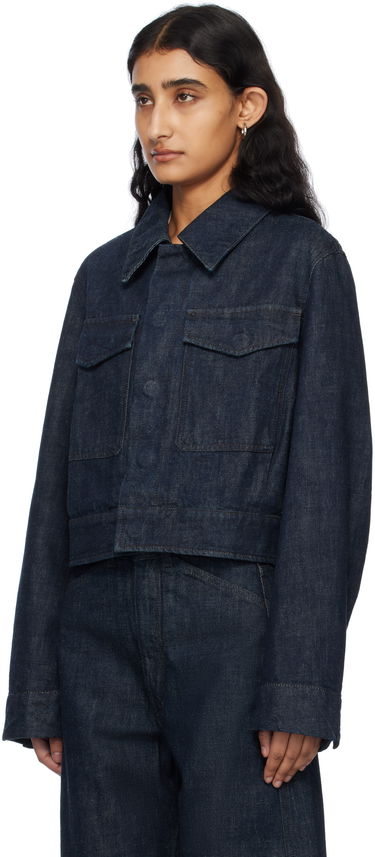 Jakke LEMAIRE Lemaire Two-Pocket Cropped Denim Jacket Blå | OW1139 LD068, 3