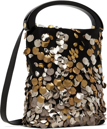 Håndtaske Dries Van Noten Dries Van Noten Metallic Sequin Embellished Bag Sort | 251-011522-696, 2