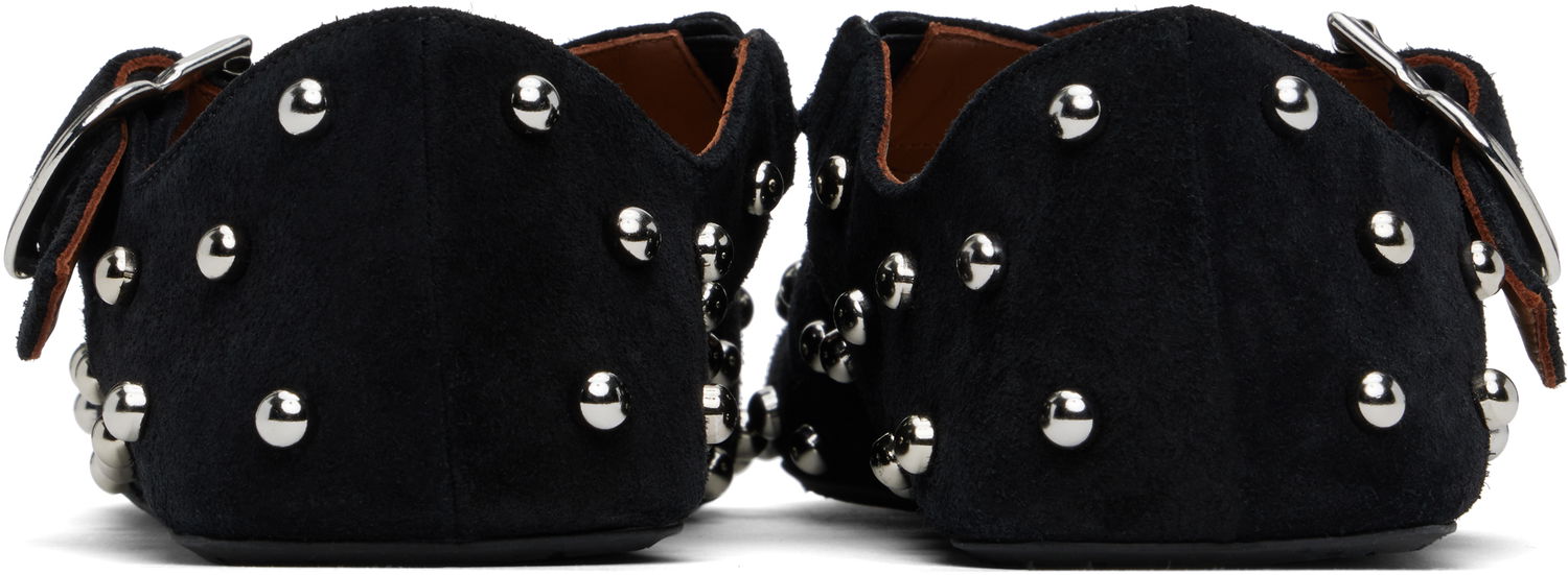 Kjole Alaïa ALAÏA Criss Cross Studded Ballerina Flats Sort | AA3A046CK284, 1