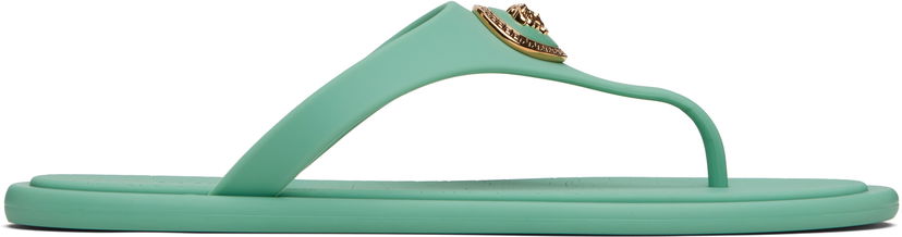 Tilbehør Versace Versace Alia Rubber Flat Sandals Grøn | 1016248_1A10983