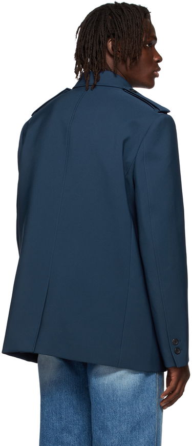 Jakke We11done We11done Regular Collar Jacket Mørkeblå | WD-JK1-22-084-M-NV, 2