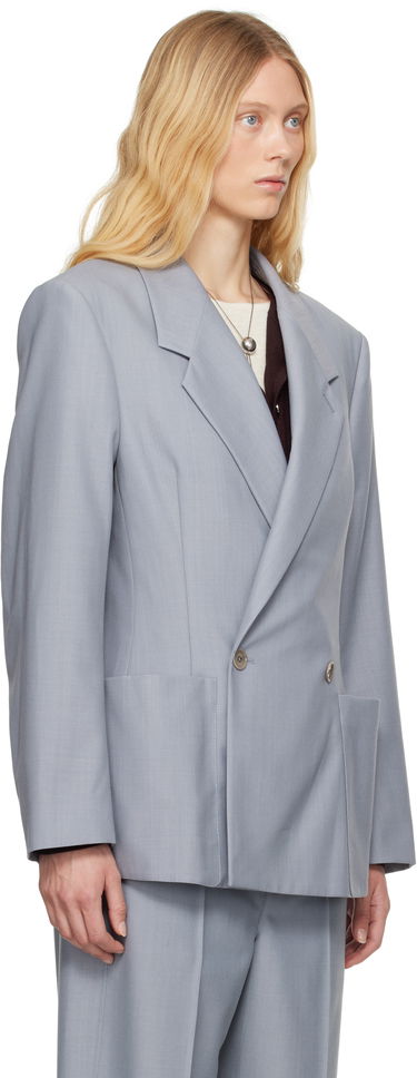 Jakke LEMAIRE Lemaire Double-Breasted Tailored Blazer Grå | JA1073 LF414, 1