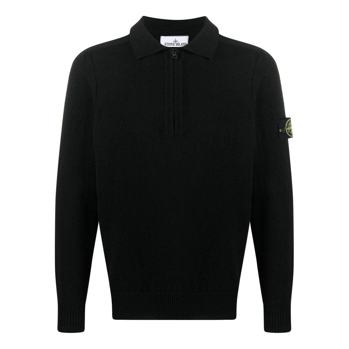 Sweater Stone Island Patch Detail Knitted Sweater Sort | 7815529D3-V0029, 0