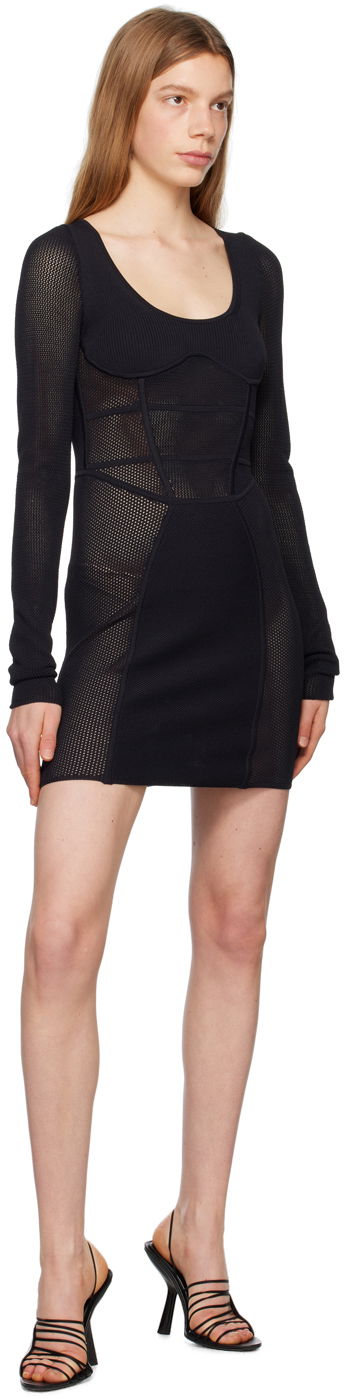 Kjole Dion Lee Paneled Mini Dress Sort | A7759P23, 3