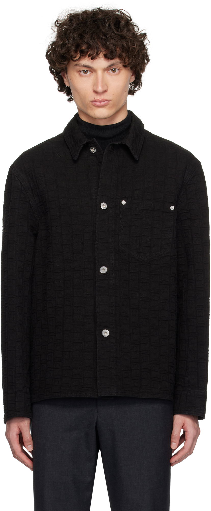 Skjorte FERRAGAMO Ferragamo Monogram Shirt Sort | 782879