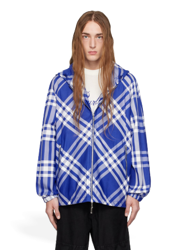 Jakke Burberry Check Jacket Blå | 8077178