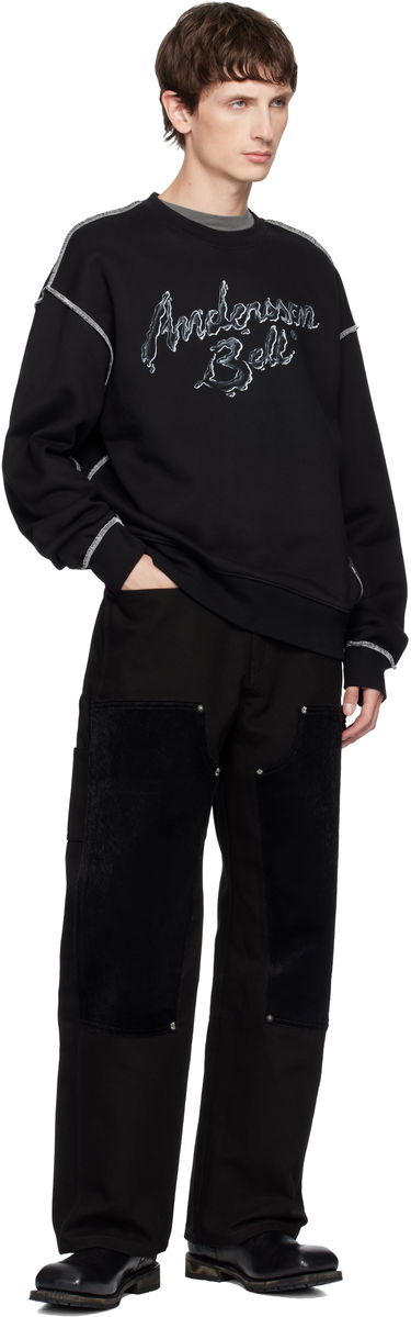 Sweatshirt Andersson Bell Andersson Bell Liquid Logo Sweatshirt Sort | atb1378u, 3