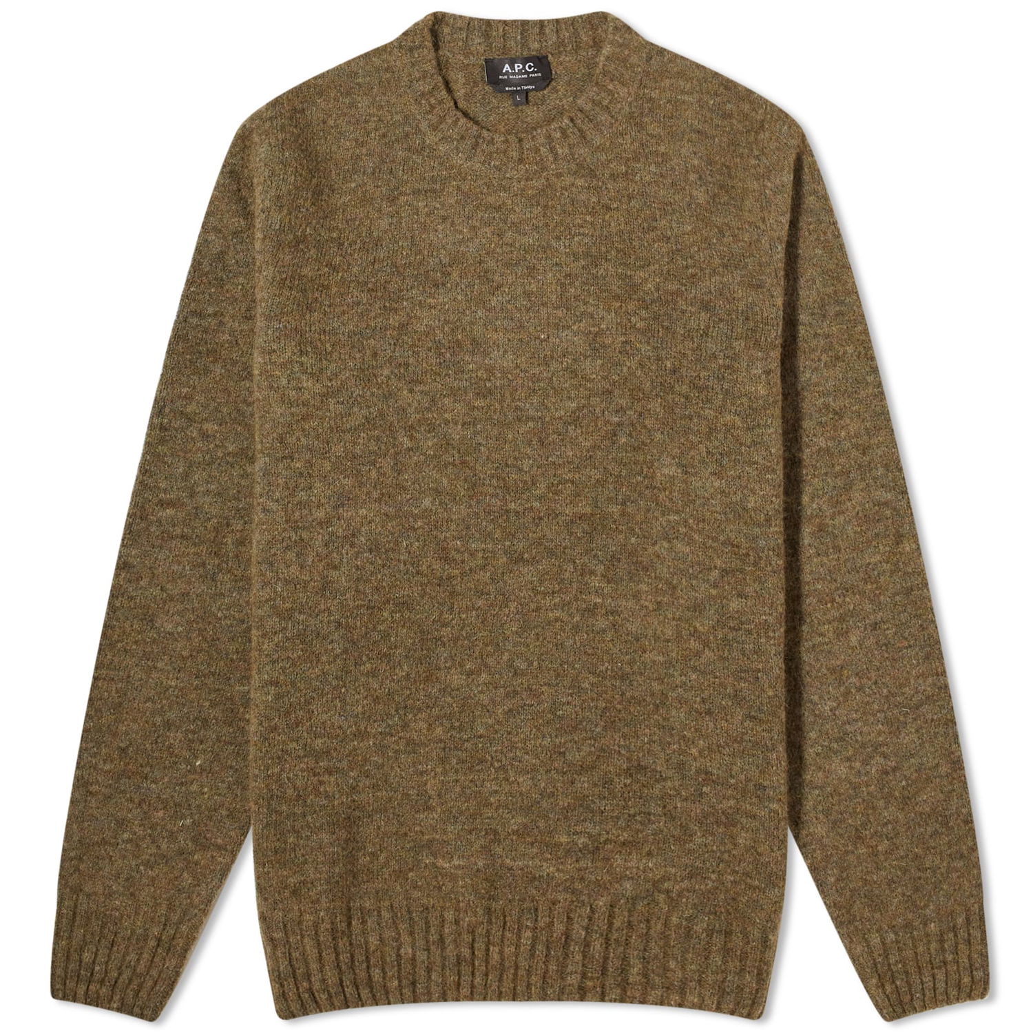Sweater A.P.C. Lucas Brushed Alpaca Crewneck Grøn | WOAOG-H23151-PKA, 0