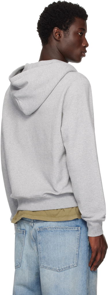 Sweatshirt Noah Noah Arch Appliqué Zip-Up Hoodie Grå | SS194SS25HGY, 2