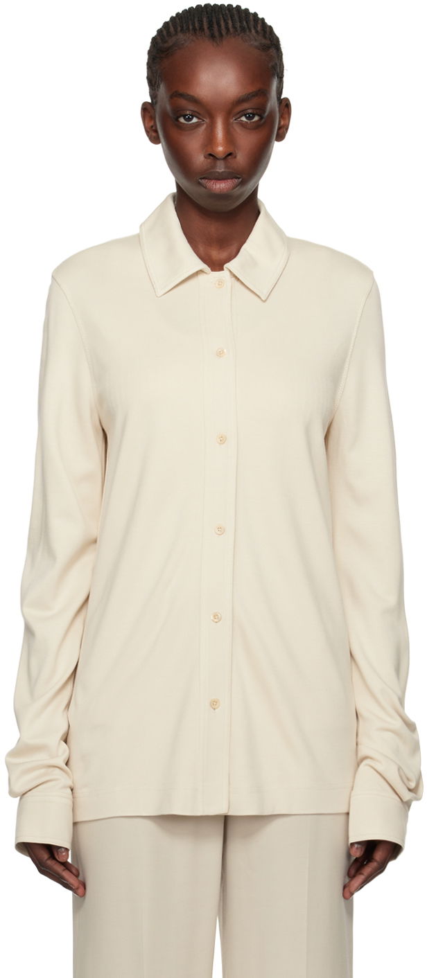 Skjorte TOTEME TOTEME Button Shirt Beige | 242-WRT1723-FB0161