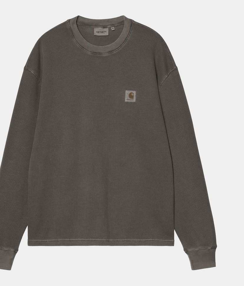 T-shirt Carhartt WIP Long Sleeve Vista Waffle T-Shirt Grå | I035304_5
