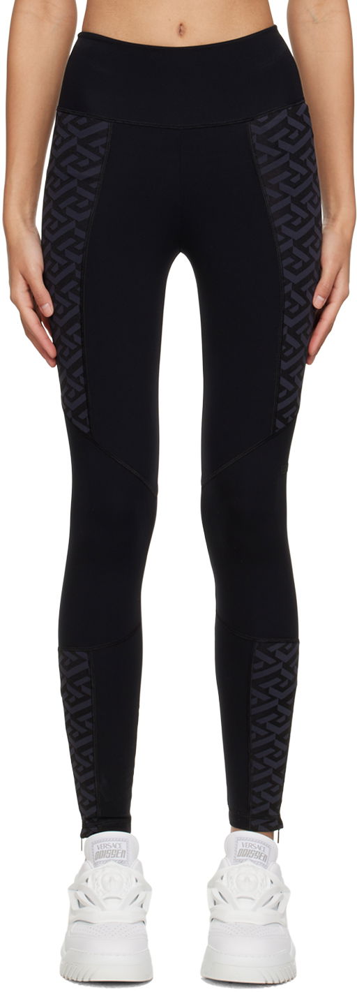 Leggings Versace 'La Greca' Leggings Sort | 1008683_1A06231_1B000