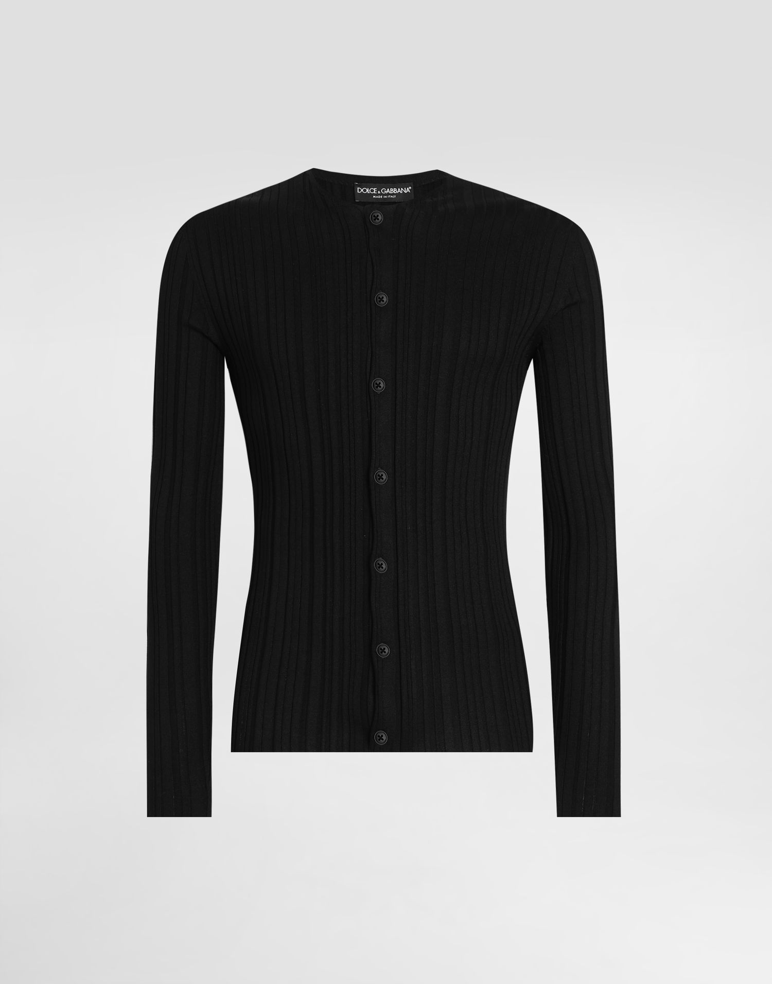 Sweater Dolce & Gabbana Dolce & Gabbana Long-Sleeved Silk Cardigan Sort | GXVC7TJBSN6N0000, 0