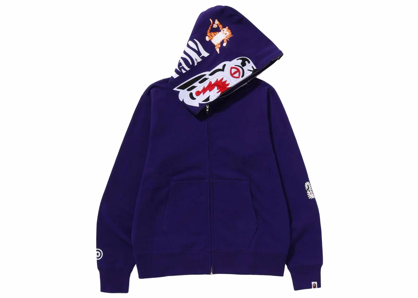 Sweatshirt BAPE BAPE Tiger Full Zip Hoodie Purple Lilla | 1J80-115-011, 0