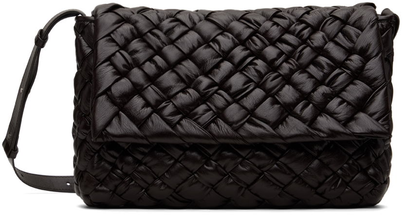Skuldertaske Bottega Veneta Bottega Veneta Rumple Messenger Bag Sort | 776519V2BJ1