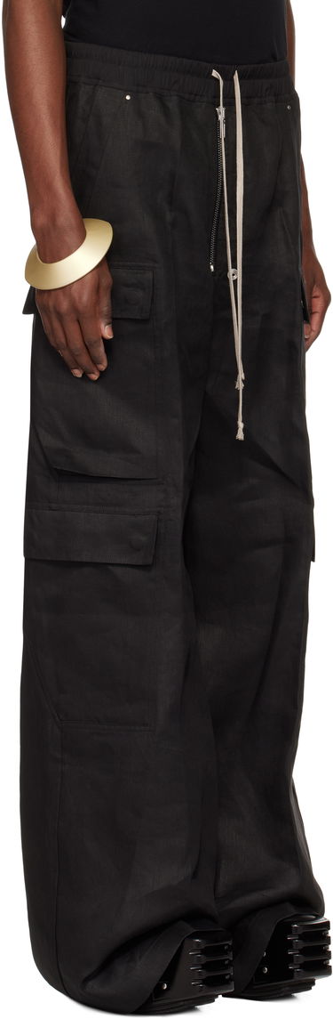 Cargo bukser Rick Owens Rick Owens Hollywood Cargobela Cargo Pants Sort | RU01E5339 TWL, 1