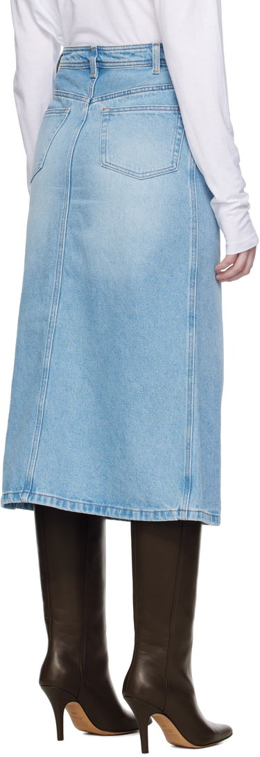 Nederdel A.P.C. A.P.C. Georgia Denim Midi Skirt Blå | COHIC-F06423, 2