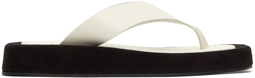 Kjole The Row The Row Ginza Platform Thong Sandals Hvid | F1138-L6525