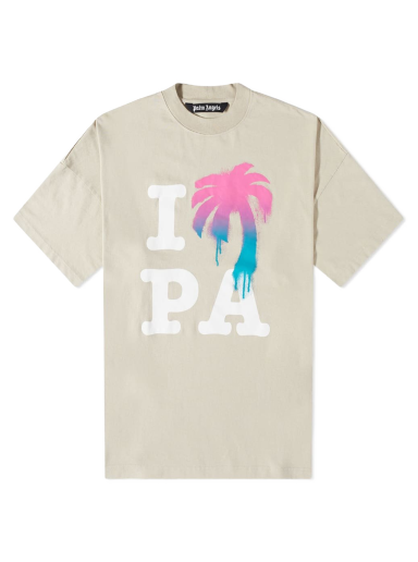 T-shirt Palm Angels I Love PA Tee Beige | PMAA041S23JER0016184