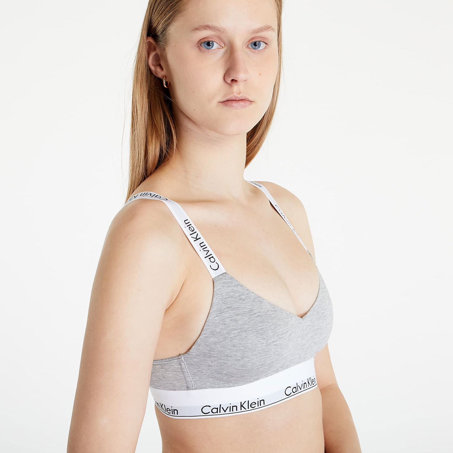 Bh CALVIN KLEIN Modern Cotton Light Lined Bralette Grå | QF7059E P7A, 1