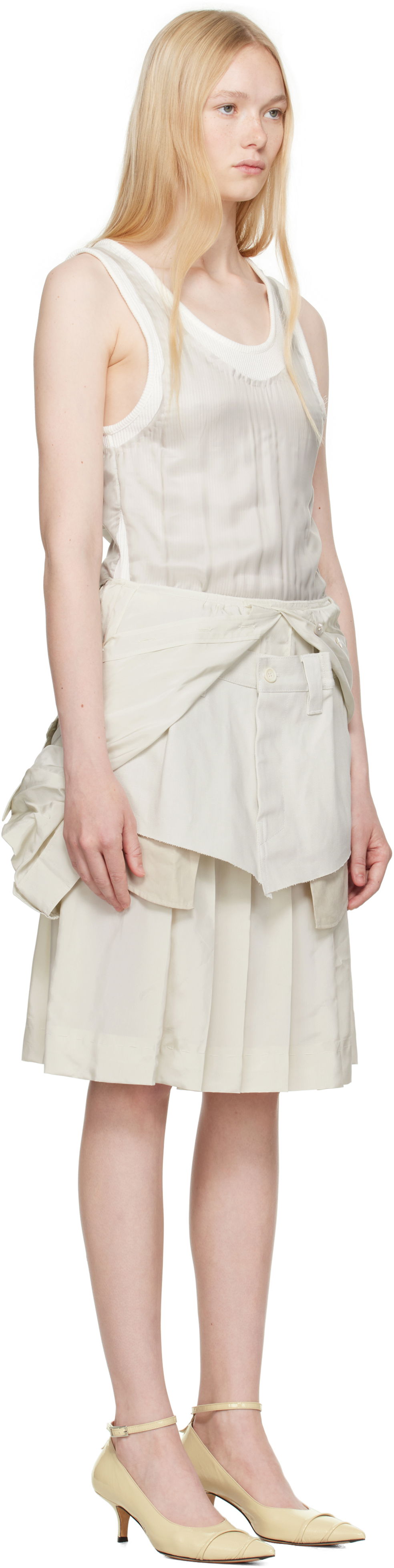 Nederdel Maison Margiela Maison Margiela Midi Dress Beige | S51DD0029 MTN060, 1