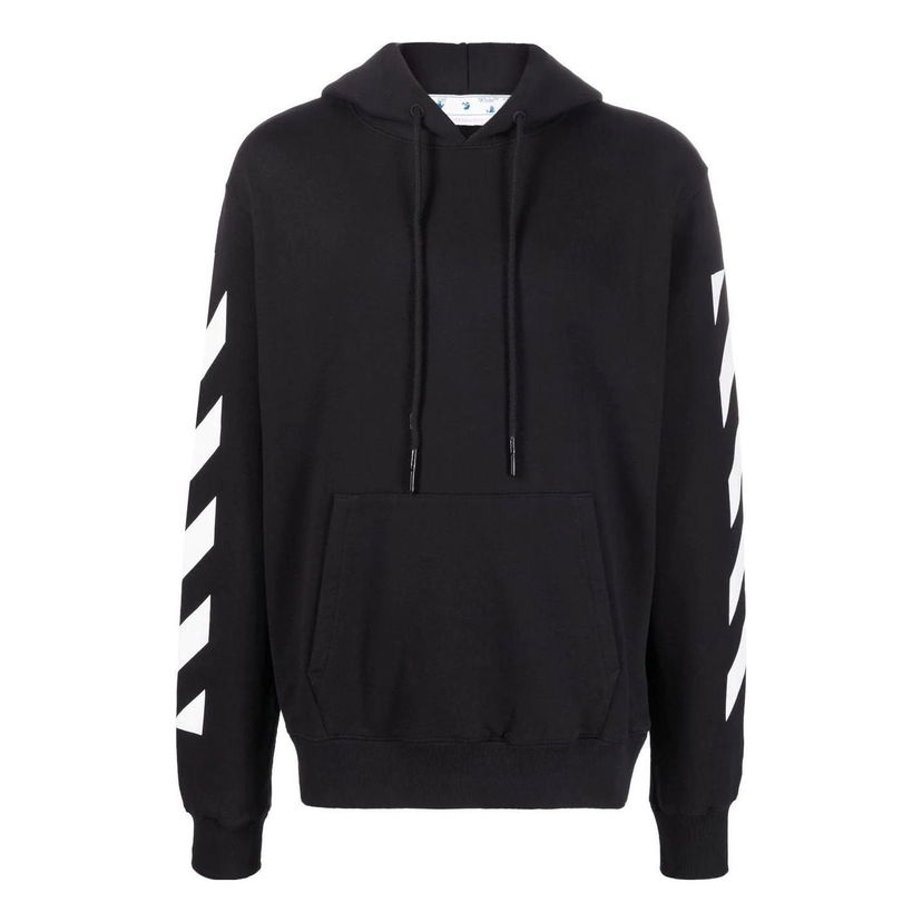 Sweatshirt Off-White Loose Fit Hoodie With Arrow Pattern Sort | OMBB097C99FLE0121001