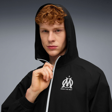 Jakke Puma Olympique de Marseille TECH Woven Jacket Sort | 781568-35, 1