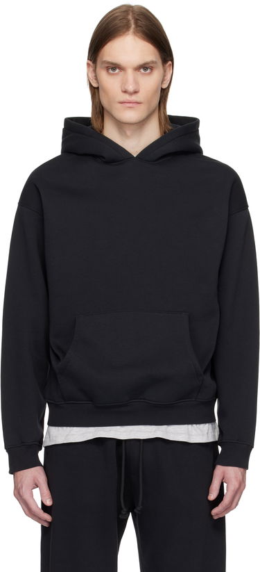 Sweatshirt SKIMS SKIMS Fleece Lounge Relaxed Hoodie Sort | PL-PLO-8461M-WASHED ONYX, 0