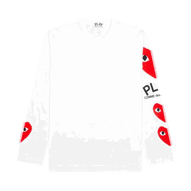 T-shirt Comme des Garçons PLAY Printed Tee Hvid | AZ T260 051 1, 0