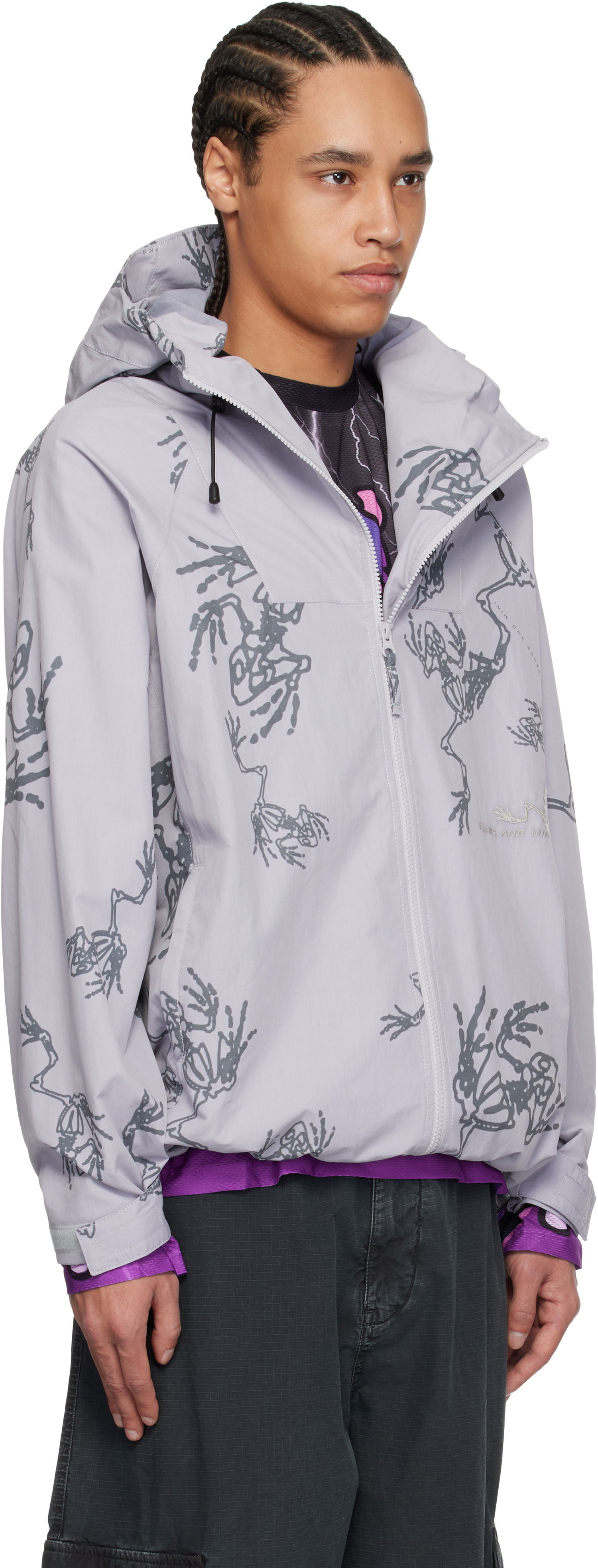 Vindjakke Perks And Mini Perks and Mini Dem Bones Lightweight Jacket Grå | 39192, 1