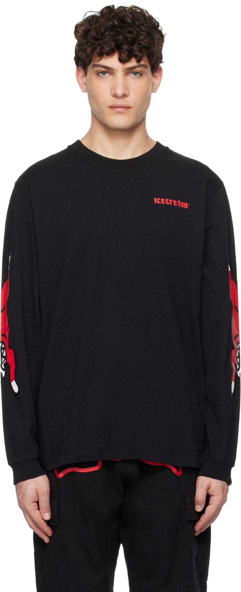 T-shirt BBC IceCream ICECREAM Running Dog Long-Sleeve T-Shirt Sort | IC24486