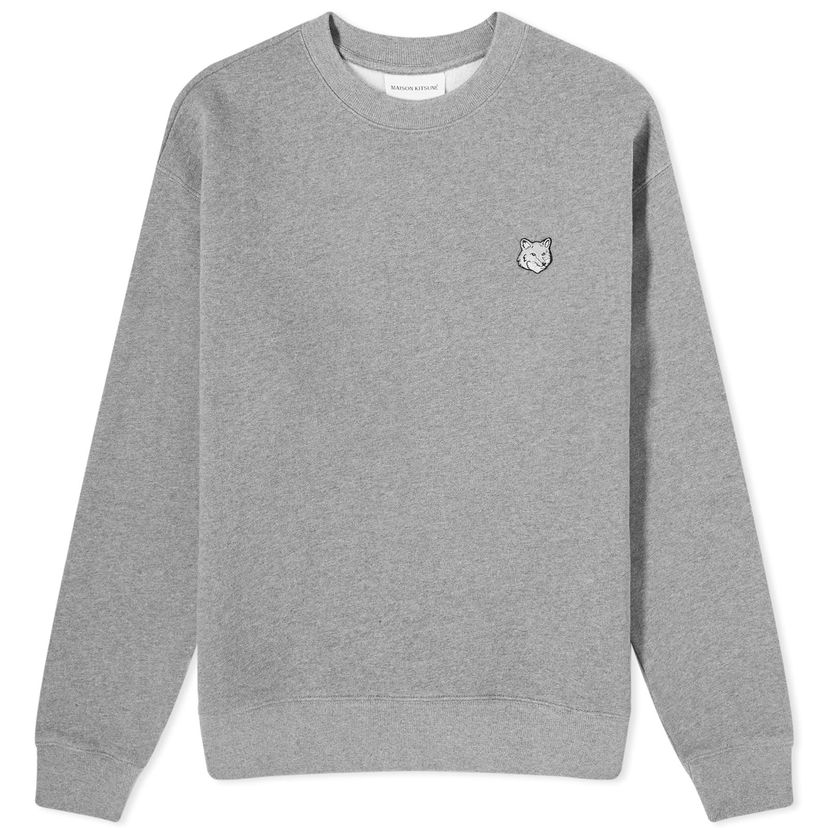 Sweater MAISON KITSUNÉ Patch Comfort Crew Sweat Grå | MM00316KM0307-H131