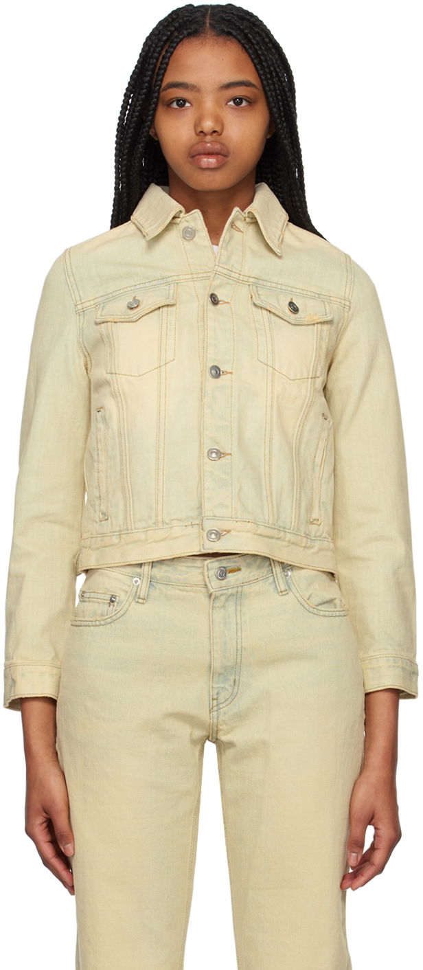 Jakke We11done Faded Denim Jacket Gul | WD-DJ1-23-371-W-BG, 0