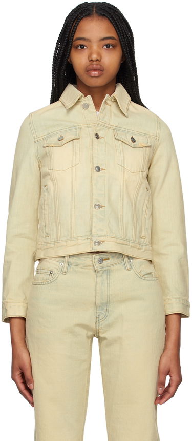 Jakke We11done Faded Denim Jacket Gul | WD-DJ1-23-371-W-BG, 0