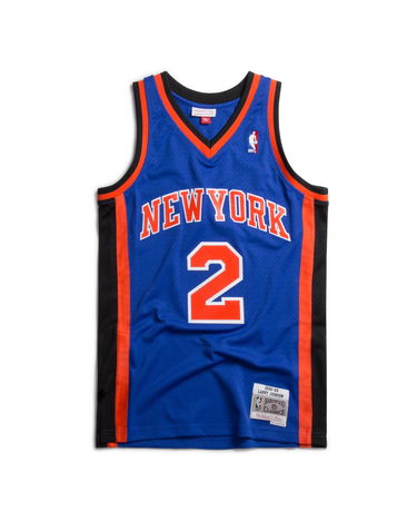 Jersey Mitchell & Ness Mitchell & Ness Hardwood Classics Swingman Jersey New York Knicks 1998-99 Larry Johnson #2 Blå | SMJYCP18007-NYKROYA98LJO, 0