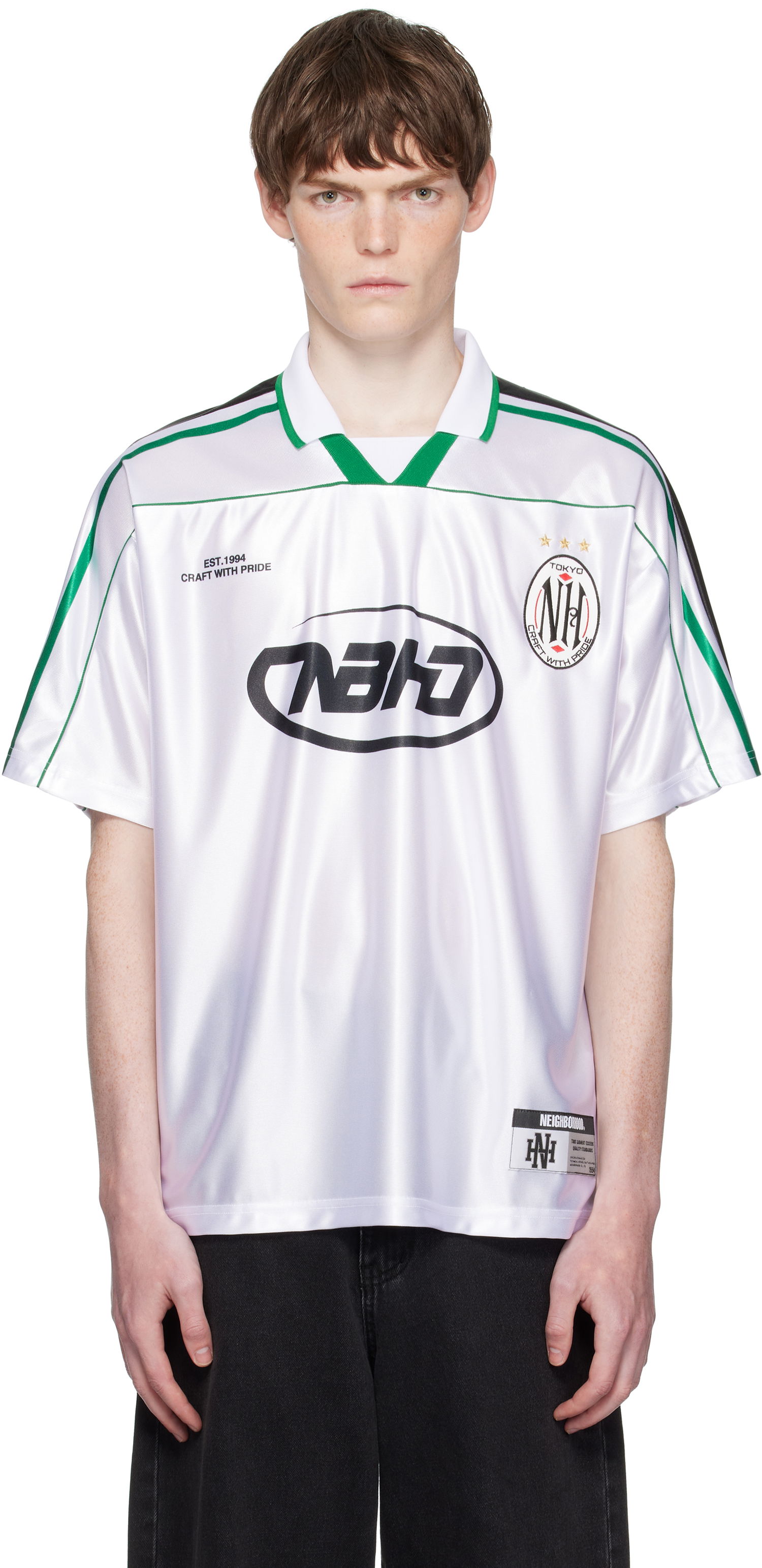 Polo skjorte Neighborhood Neighborhood Game Short Sleeve Polo Hvid | 251FPNH-CSM16, 0