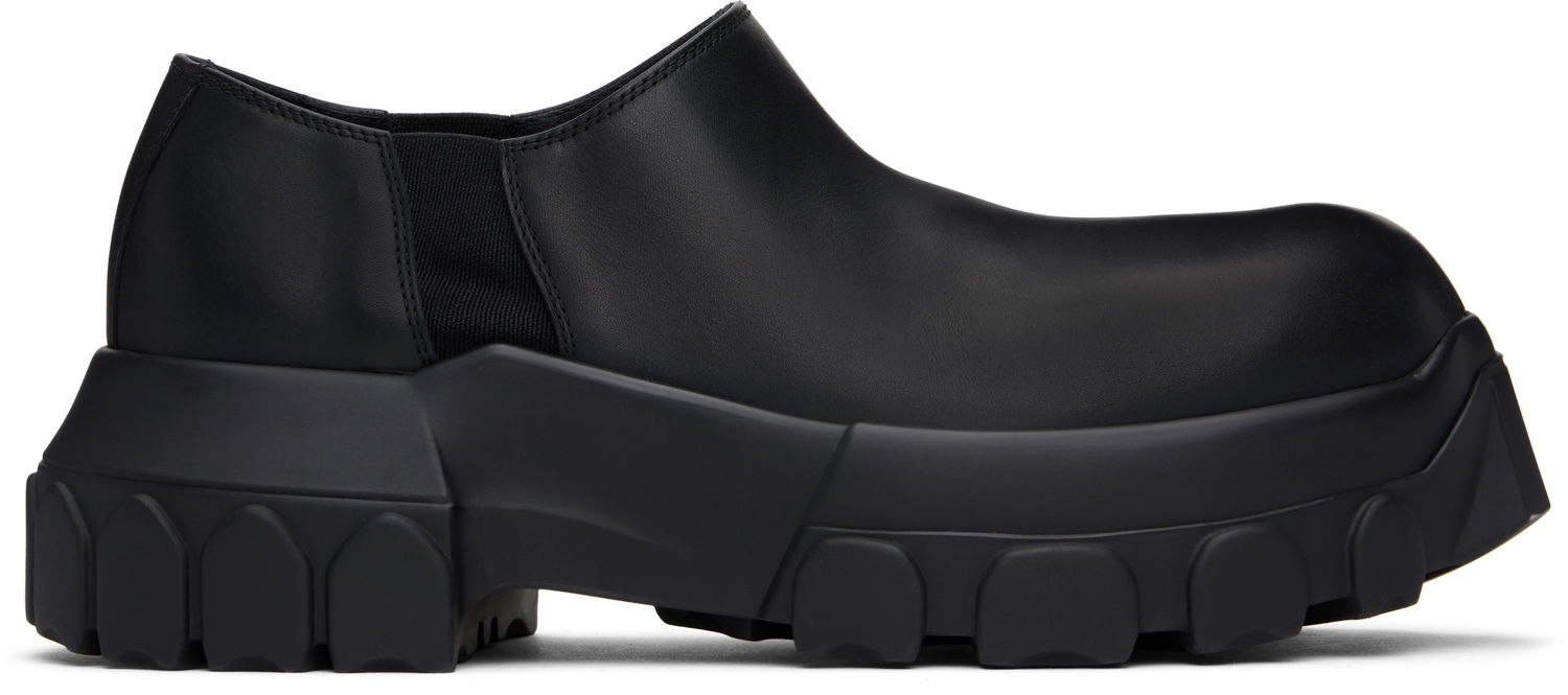 Tøj Rick Owens Rick Owens Hollywood Slip On Tractor Loafers Sort | RP01E7887 LOO, 0