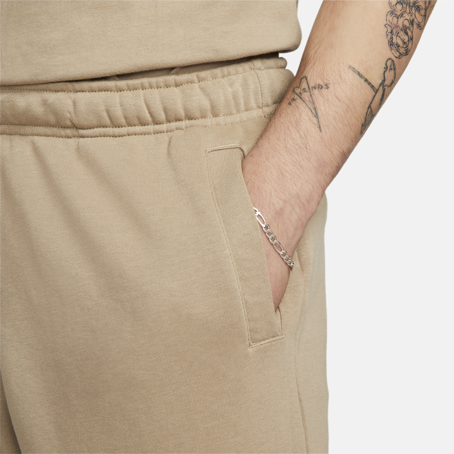 Shorts Nike Club Fleece French Terry Shorts Beige | DX0807-247, 1