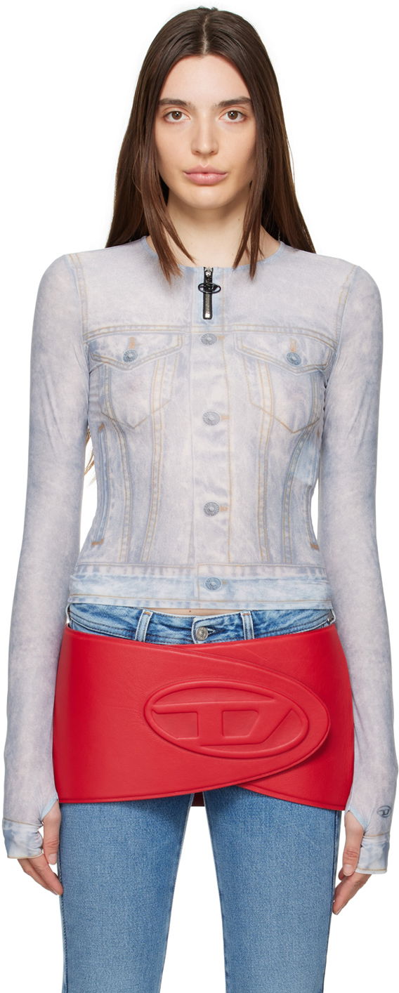 T-shirt Diesel T-Clau Long Sleeve T-Shirt Turkis | A08845 0JYYE