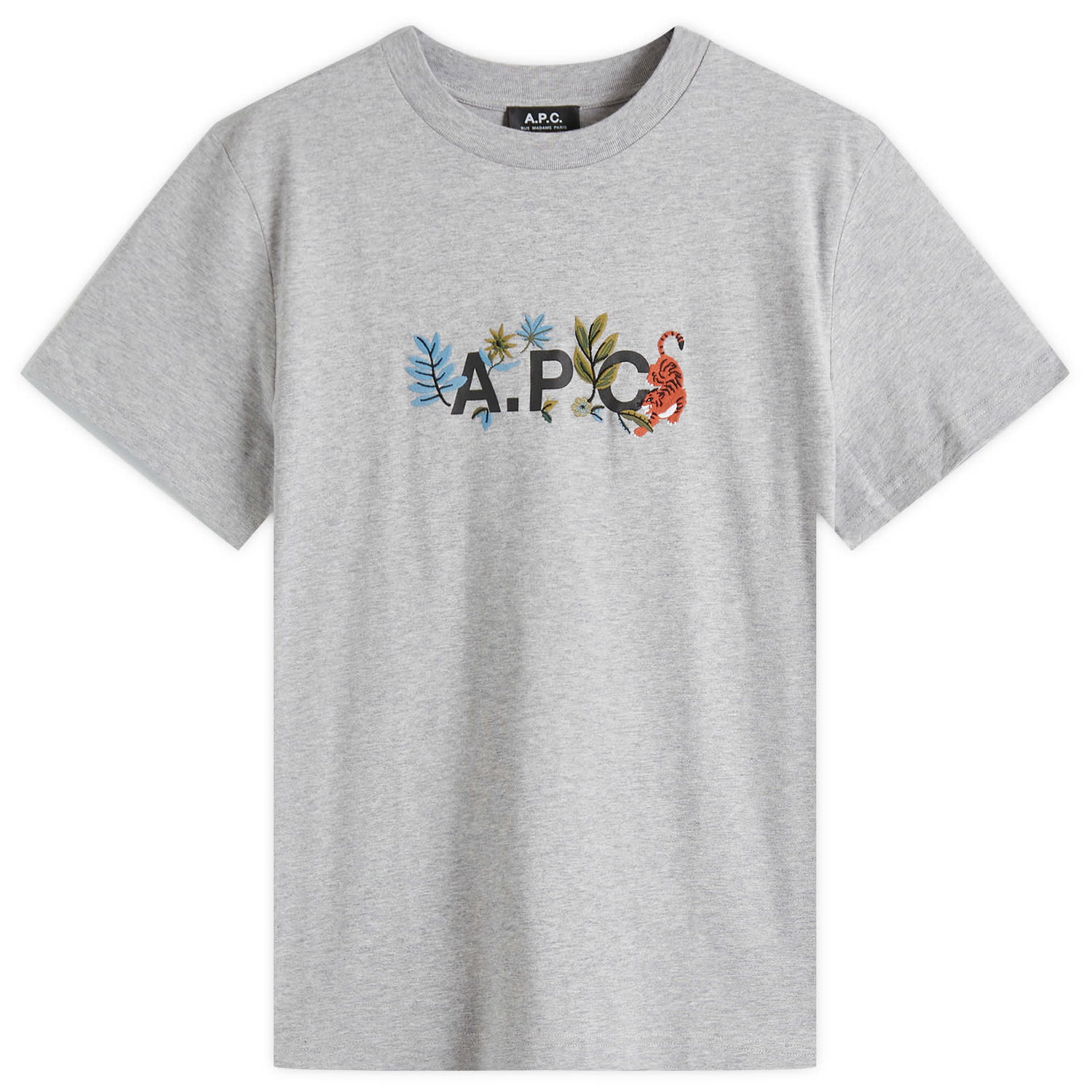 T-shirt A.P.C. Men's Auguste Nature Logo T-Shirt, Size Small Grå | COBQX-M26497-PLA, 0
