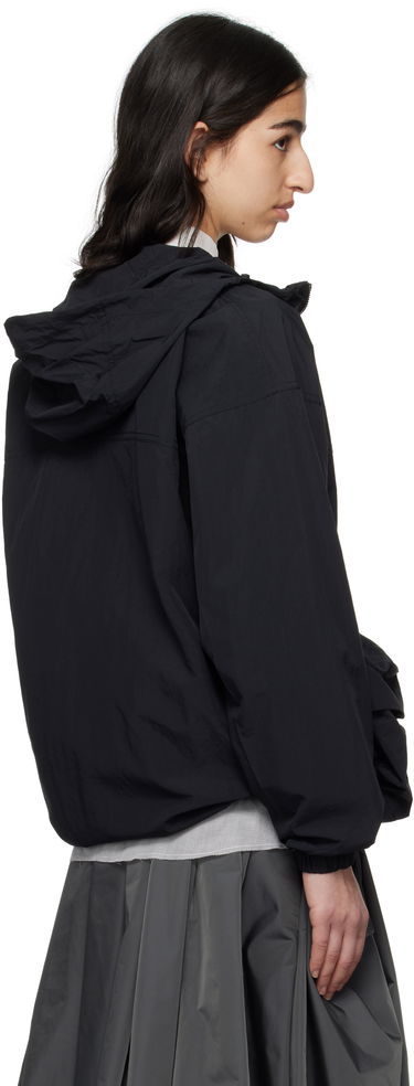 Vindjakke Snow Peak Snow Peak Nylon Tussah Hooded Jacket Sort | JK-25SU008, 2