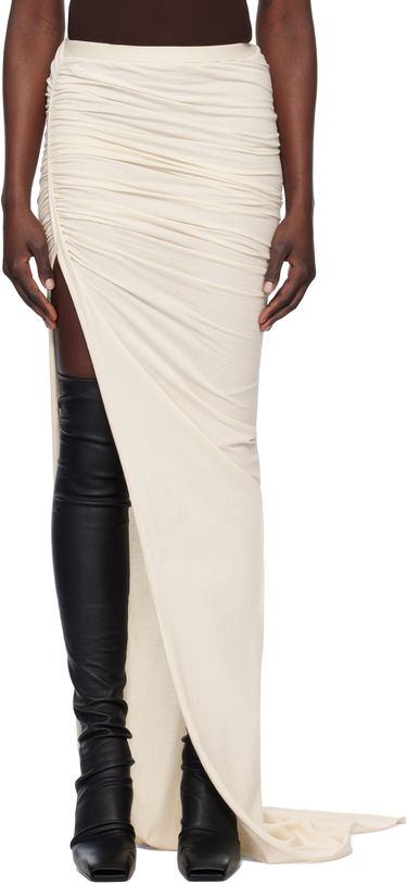 Nederdel Rick Owens Rick Owens Hollywood Edfu Draped Maxi Skirt Beige | RP01E7366 JNC, 0