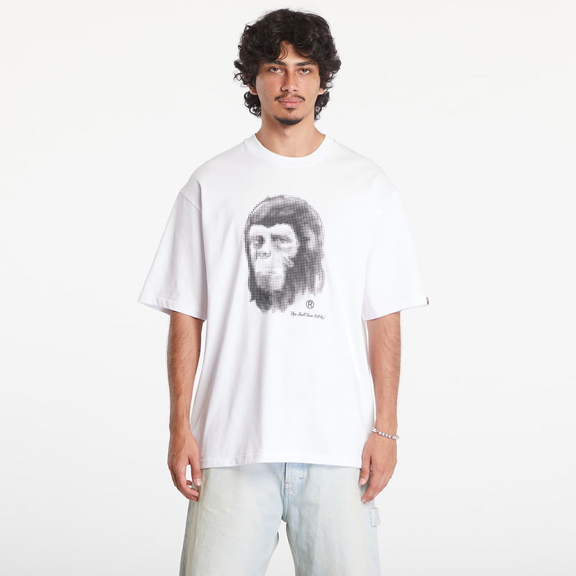 T-shirt BAPE A BATHING APE Pixel Comic Ape Head Relaxed Fit Short Sleeve Tee White Hvid | 001TEK801304M WHT