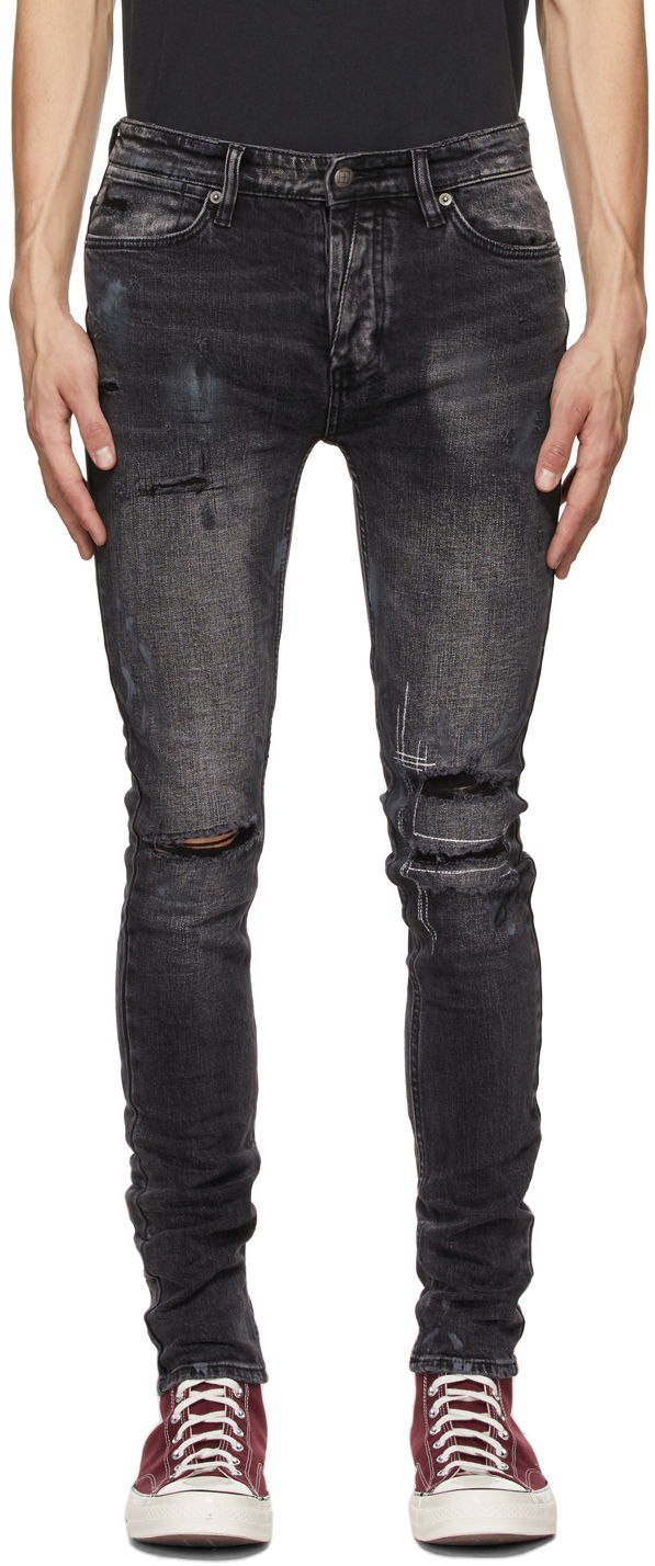 Jeans Ksubi Van Winkle Burnt Jeans Sort | 5000006441, 0