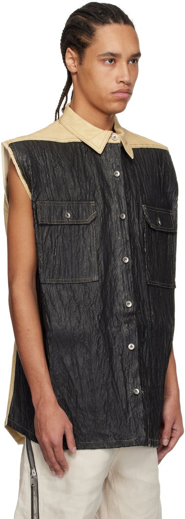 Vest Rick Owens Rick Owens DRKSHDW Hollywood Tommy Jumbo Denim Vest Sort | DU01E3764 DCFCR, 1